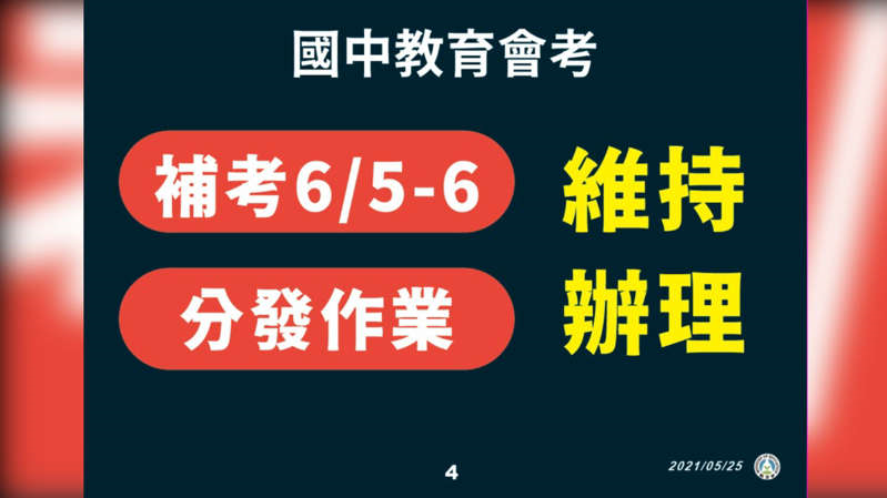 國中教育會考維持辦理。（圖／教育部）